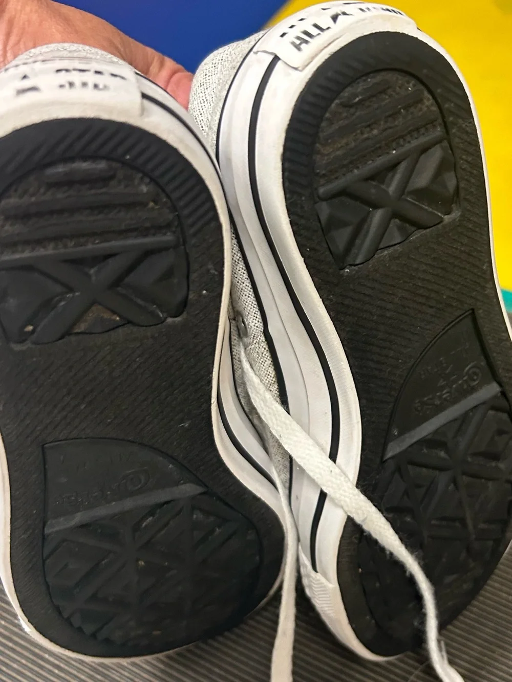 Converse Kids Low Top Sneakers in Light Gray and White